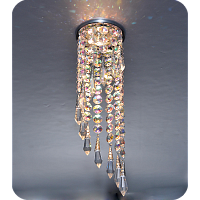 Светильник встраиваемый Италмак Florencia 51 4 05 MR16 60мм/50Вт штамп/тонированный хрусталь картинка 